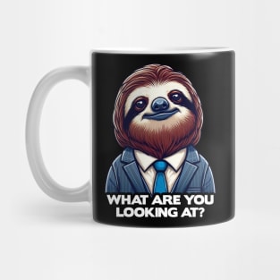 What Are You Looking At meme Sloth Mug